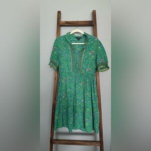London Times Green Floral Casual Dress